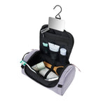 Lieblingstasche Wash Pack in light purple with hanging hook, mirror, and organized mesh pockets for toiletries.