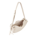 Lieblingstasche Win Re cream leather shoulder bag with adjustable strap and zip closure.