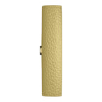 Lieblingstasche Envelope Pebble wallet in light yellow textured leather viewed from the side with gold hardware