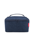 Lieblingstasche navy blue fabric beautycase with a top handle and zip closure