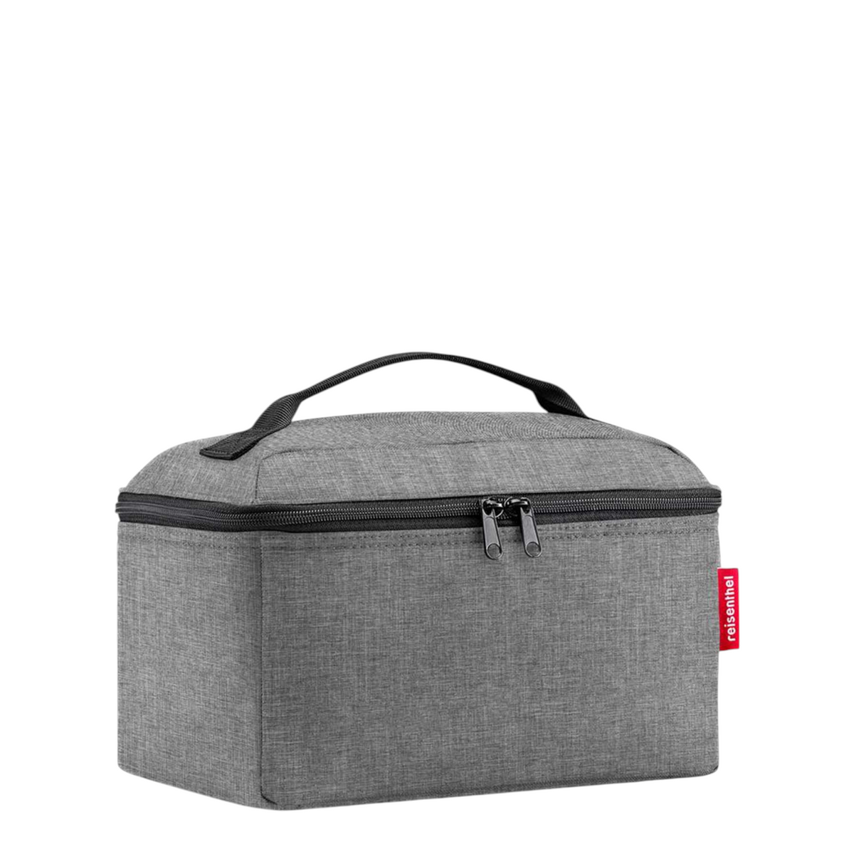 Lieblingstasche grey padded beauty case with top handle and zipper closure for travel and makeup organization
