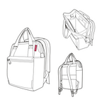 Lieblingstasche Allrounder R insulated backpack and tote bag with zipper, top opening, and adjustable straps.