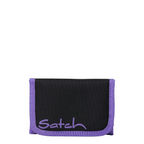 Lieblingstasche Satch wallet in black and purple with durable fabric and branded logo detail