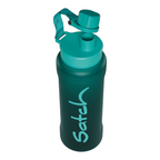 Lieblingstasche satch XL plastic water bottle in dark teal with a matching carry strap and leak-proof lid