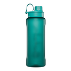 Lieblingstasche satch XL plastic water bottle in translucent teal with a secure leak-proof cap for daily use.