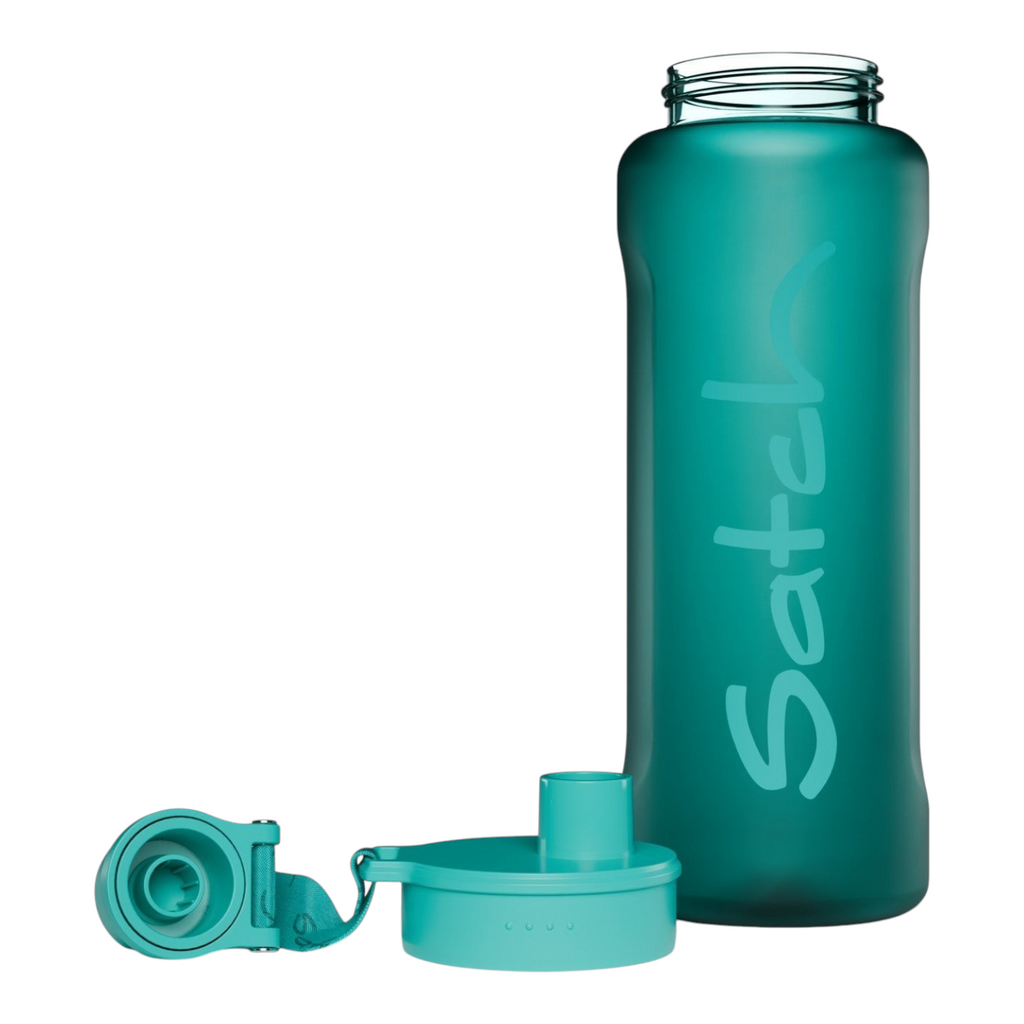 Lieblingstasche satch XL teal plastic water bottle with leak-proof lid for school and sports