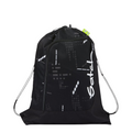 Lieblingstasche Satch black drawstring sports bag with reflective digital pattern and front zipper pocket