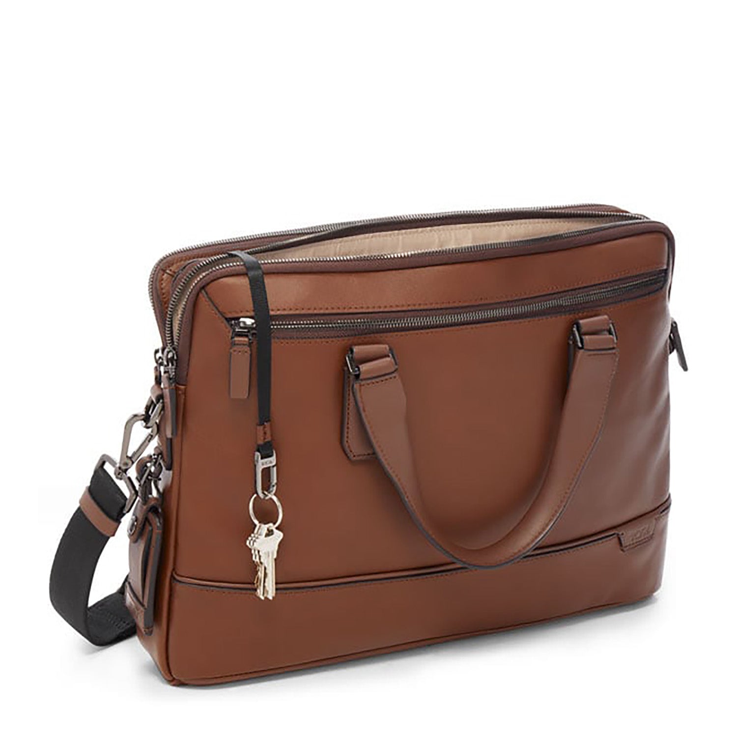 Tumi Harrison Leather Sycamore Slim Brief