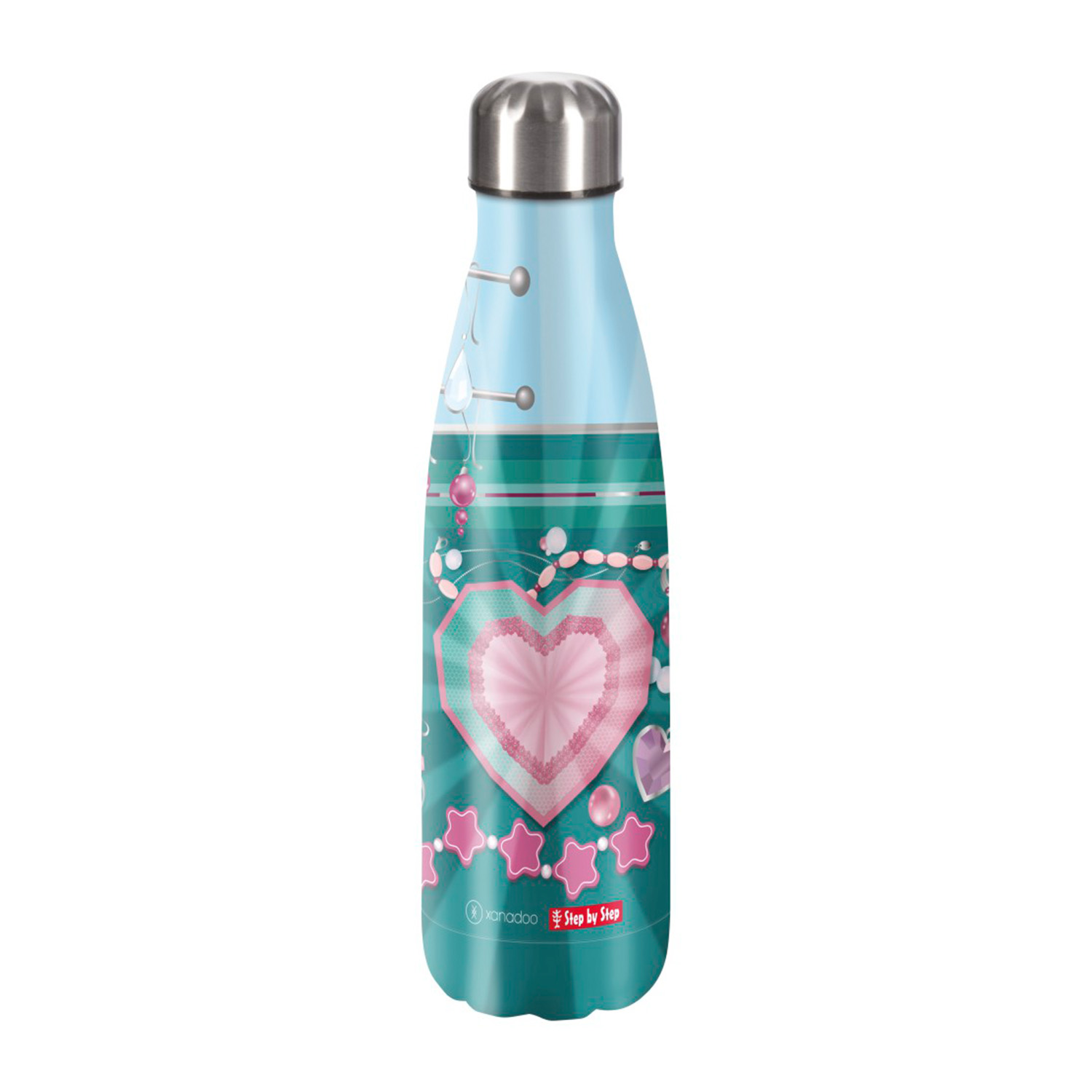 Step-by-Step_Edelstahl-Trinkflasche_00213494_Glitter-Heart-Hazel Step by Step Edelstahl-Trinkflasche