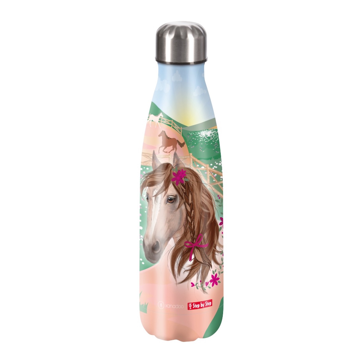 Step-by-Step_Edelstahl-Trinkflasche_Horse-Lima-1 Step by Step Edelstahl-Trinkflasche